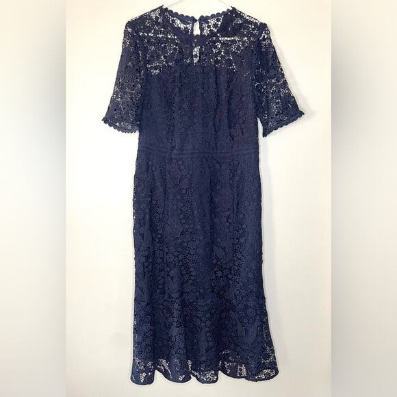 NWT New Boden Lace Midi Dress in Navy Size 8 - Picture 9 of 9